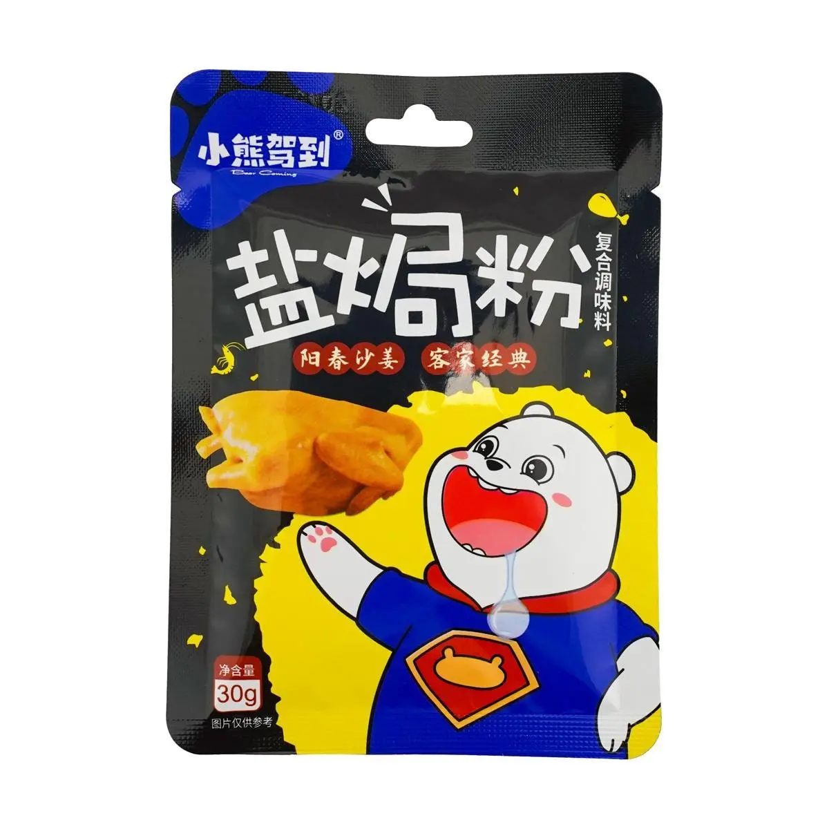 BEAR COMING Salted Egg Yolk Seasoning Powder 30g - Savory Umami Flavor for Snacks, Fries, and Cooking