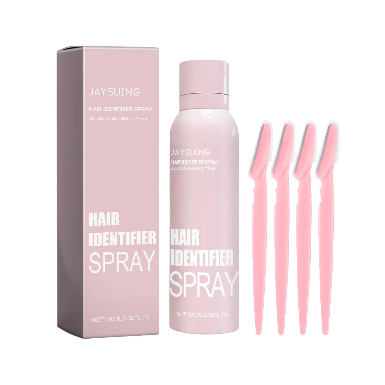 [New Upgrade] ABYST Hair Identification Spray and DermaplanerSet Body Care Flawless Facial Hair Removal Set and Hair Identification Spray, Skin Body Hair Identification Spray and Manual Shaver, Women's Facial Hair Removal Set Body Care Flawless