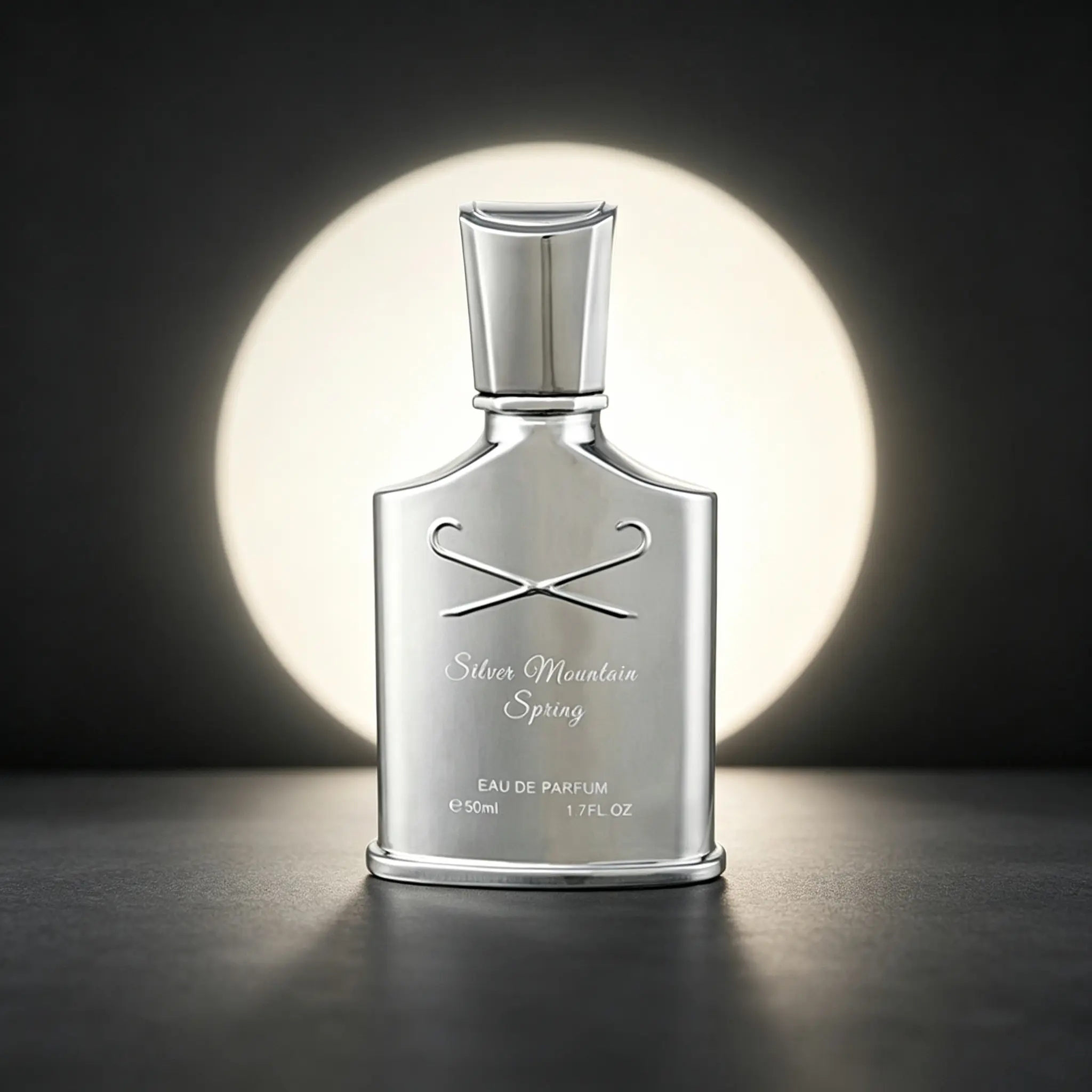 Men Silver Mountain Spring Perfume, Stylish 50ml Fragrance with Gift Box