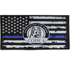 Thin Blue Line sticker "Code 4"