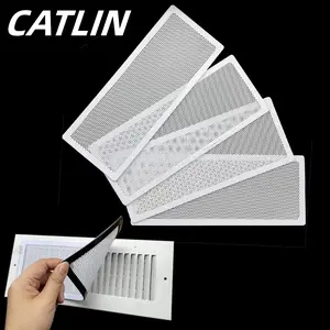 4 Packs of White Floor Ventilation Masks, 4 \"X10\", Magnetic, Suitable for Wall/ Ceiling/ Floor Ventilation Filters, Air Conditioning Ventilation Openings