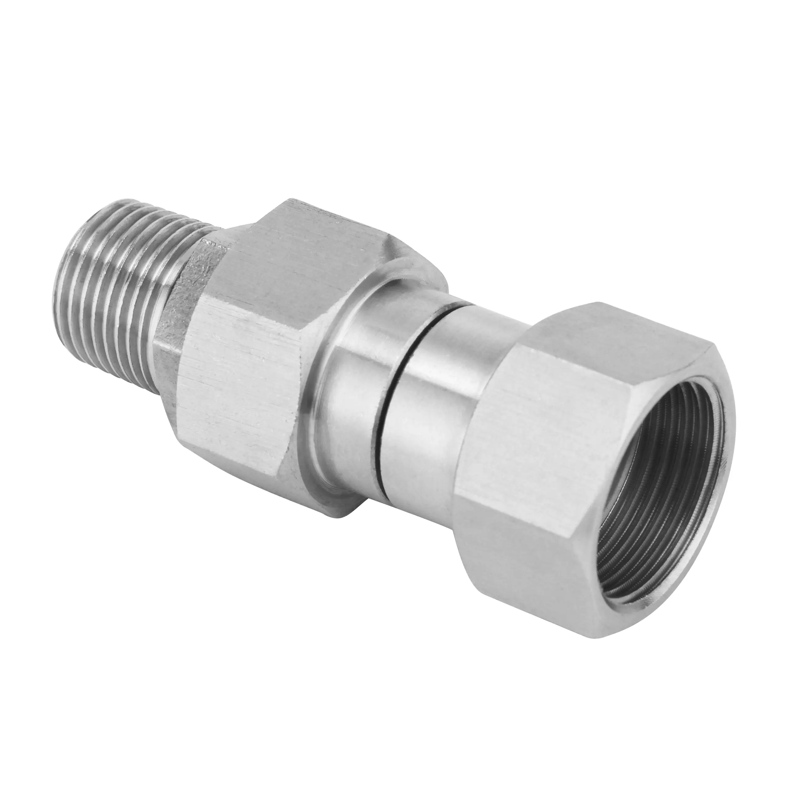 M MINGLE Pressure Washer Swivel Fitting - Metric M22-14mm Thread Stainless Steel Hose Adapter, 4500 PSI Swivel Connection Coupling, 360-Degree Rotation, Twist Eliminator, Hot & Cold Water Compatible, Durable for Pressure Washer Use