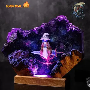 R/an.\ni B.oss Space galaxy Resin Epoxy Figurine & Statues, Custom Wood Figurine, Handcrafted Gifts For Him, Christmas Gift