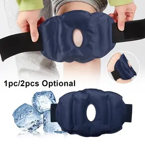 Reusable Cold Hot Gel Ice Pack, Adjustable Straps, Knee Leg Pain Relief, Sports Recovery, Care Tool Accessory, Gift for Men Women, Wearable Cold Pack, Ice Compress