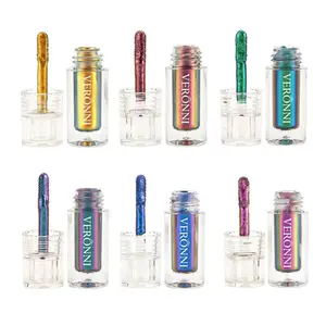 6-color Chameleon Diamond Glitter Liquid Eye Shadow Stick Set, 6 Counts/set Multifunctional Metallic Finish, Long-lasting Makeup for Eyes & Lip Glitter Shimmer Eyeshadow