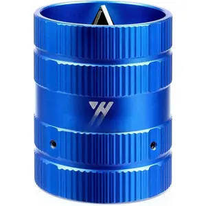 Pipe Reamer Tool, Copper PVC Tube Deburring Tool Plumping Tools Pipe Cleaner 1/4" to 1-5/8" Inner Outer Reamer Pipe Tubing Chamfer for Metal PVC PPR Copper Brass (Blue)