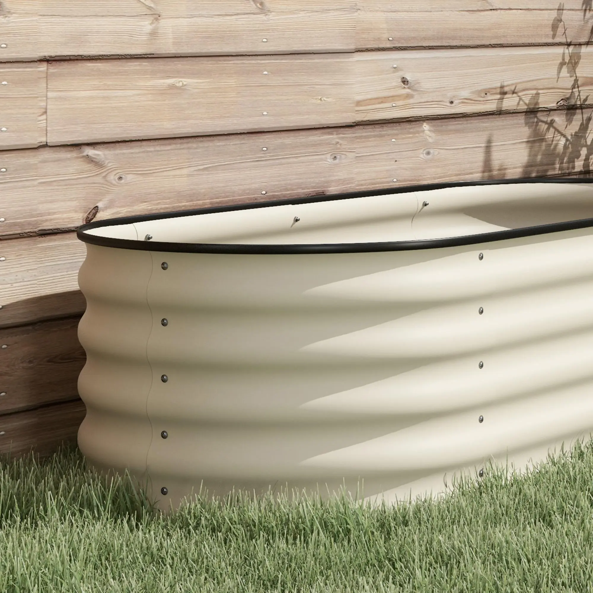 Outsunny 8' x 2' x 1.4' Galvanized Raised Garden Bed Kit with Safety Edging, Easy DIY Stock Tank for Growing Flowers, Herbs & Vegetables Outsunny 8' x 2' x 1.4' Galvanized Raised Garden Bed Kit with Safety Edging, Easy DIY Stock Tank for Growing Flowers, Herbs & Vegetables