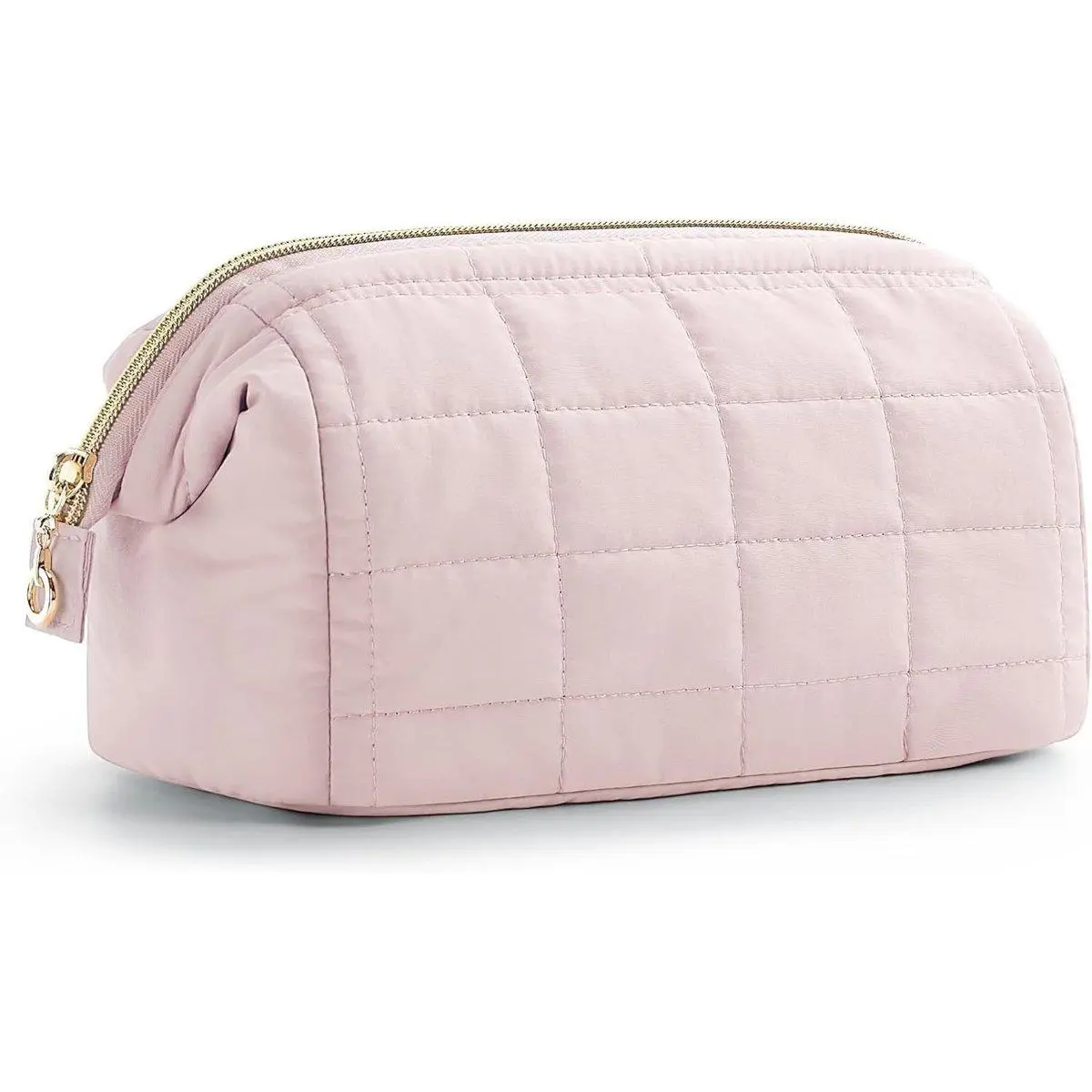 Makeup Bag Travel Cosmetic Bag, Puffy Padded Make Up Bags for Women Makeup Organizer Case, Wide-open Pouch Purse Travel Essentials Toiletries Accessories Brushes,