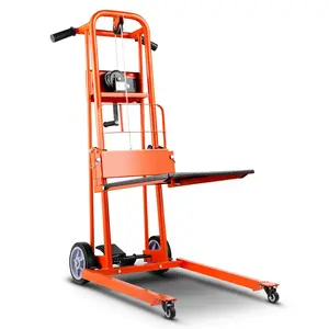 VEVOR Material Lift Winch Stacker 330 lbs Capacity Pallet Truck Dolly 42.9 in Max Lift