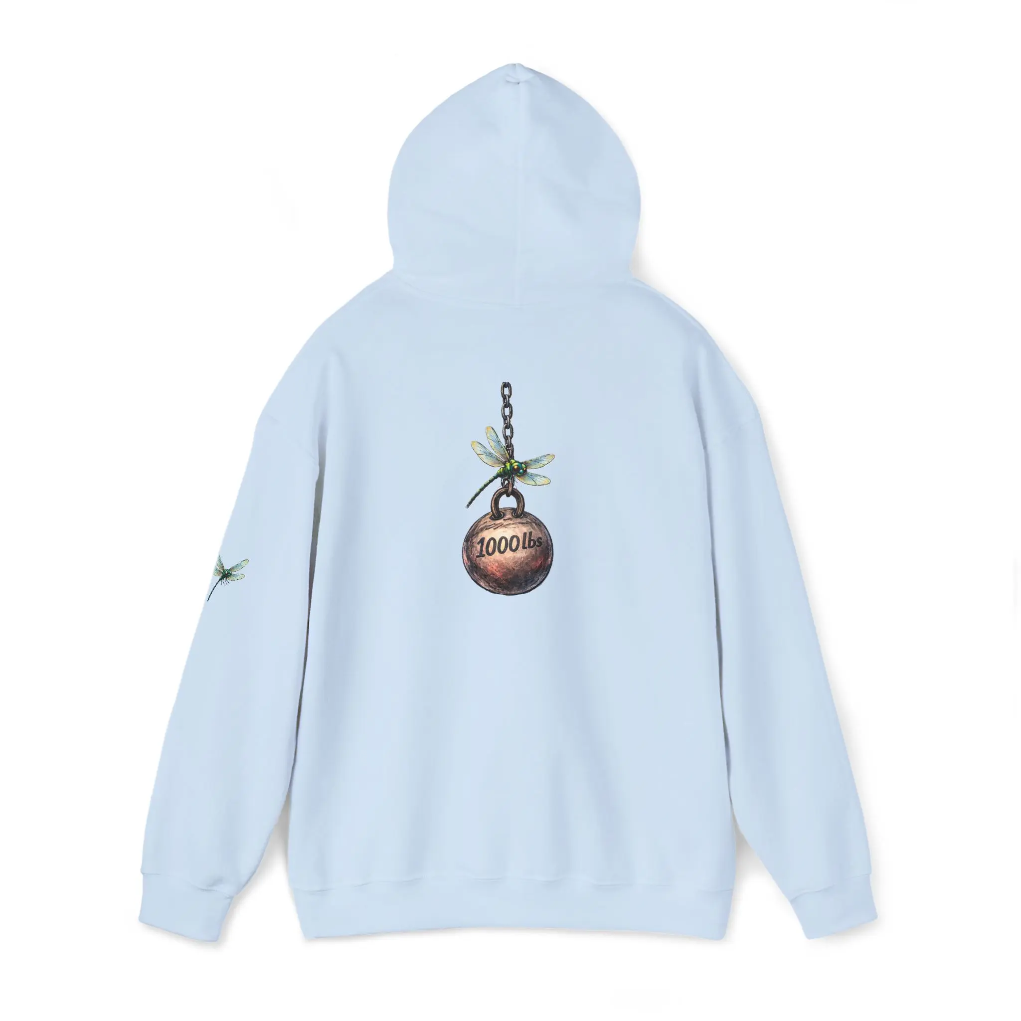 Weighted Heart Balloon Unisex med. Weight Hoodie, Dragonfly,  Love is Not Always Easy