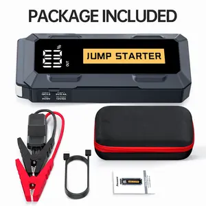 Povasee 6000A Portable Jump Starter for Gas & Diesel Engines - Water-Resistant, Multi-Use for Truck & Vehicle, 3" LED Display, 40 Jump Starts per Charge
