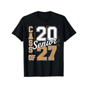 Class of 2027 Senior Graduation Vintage Graphic T-Shirt