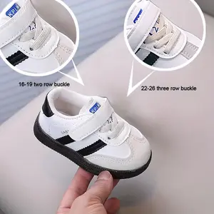 Unisex Toddler Sneakers - Casual & Cute Minimalist Style, Solid Color Low Top Shoes, All-Season, Daily & Casual Outdoor Use, Adjustable Strap Closure, Comfortable PU Upper & Slip-Resistant Rubber Sole, Breathable Fabric Inner & Insole, Sewi