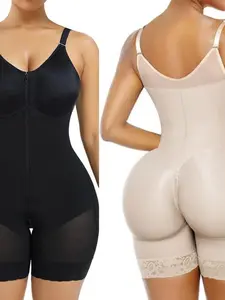 Women's Shapewear Dress, Waist Cinching Butt Lifting, Zipper Design, Detachable Straps, Adjustable Fit, Compression Sculpting, All Seasons