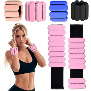 2PCS Adjustable Wrist Weights Ankle Weights Set for Exercise Walking Jogging Yoga Aerobics Pilates Weight-Bearing Bracelet Fitness Wristband