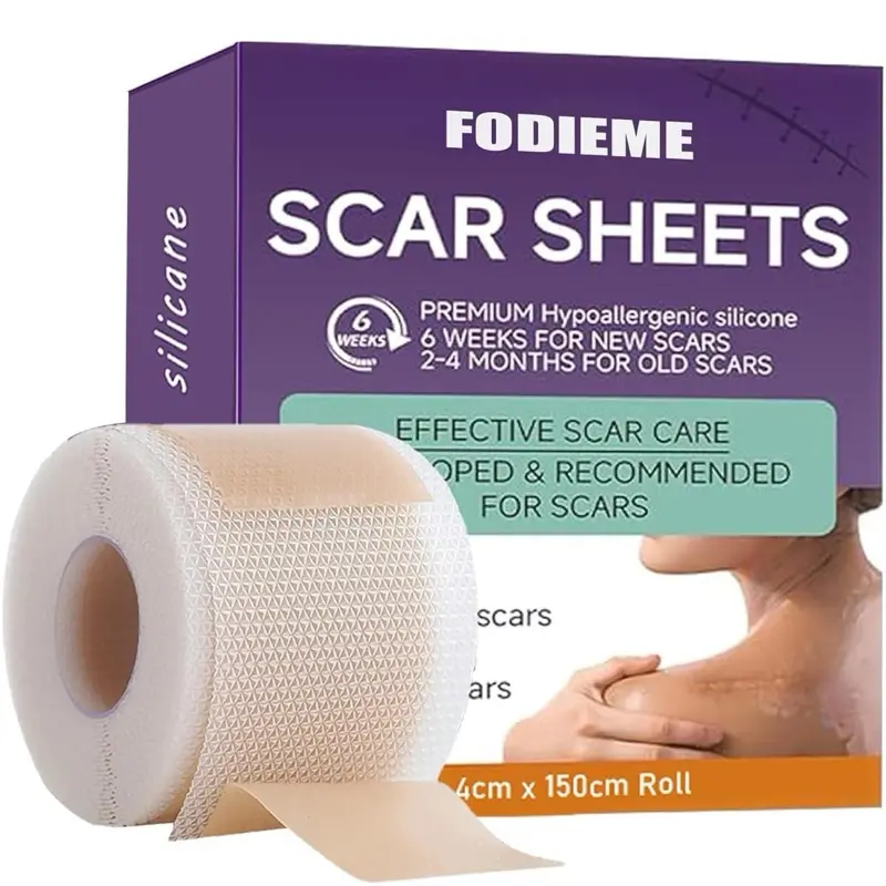 Silicone scar removal strip 1.6''x60''roll-1.5M Acne Skincare Water Proof