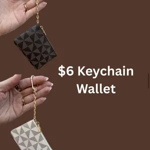 $6 KEYCHAIN WALLET - Trendy Printed Keychain Card &Cash Holder