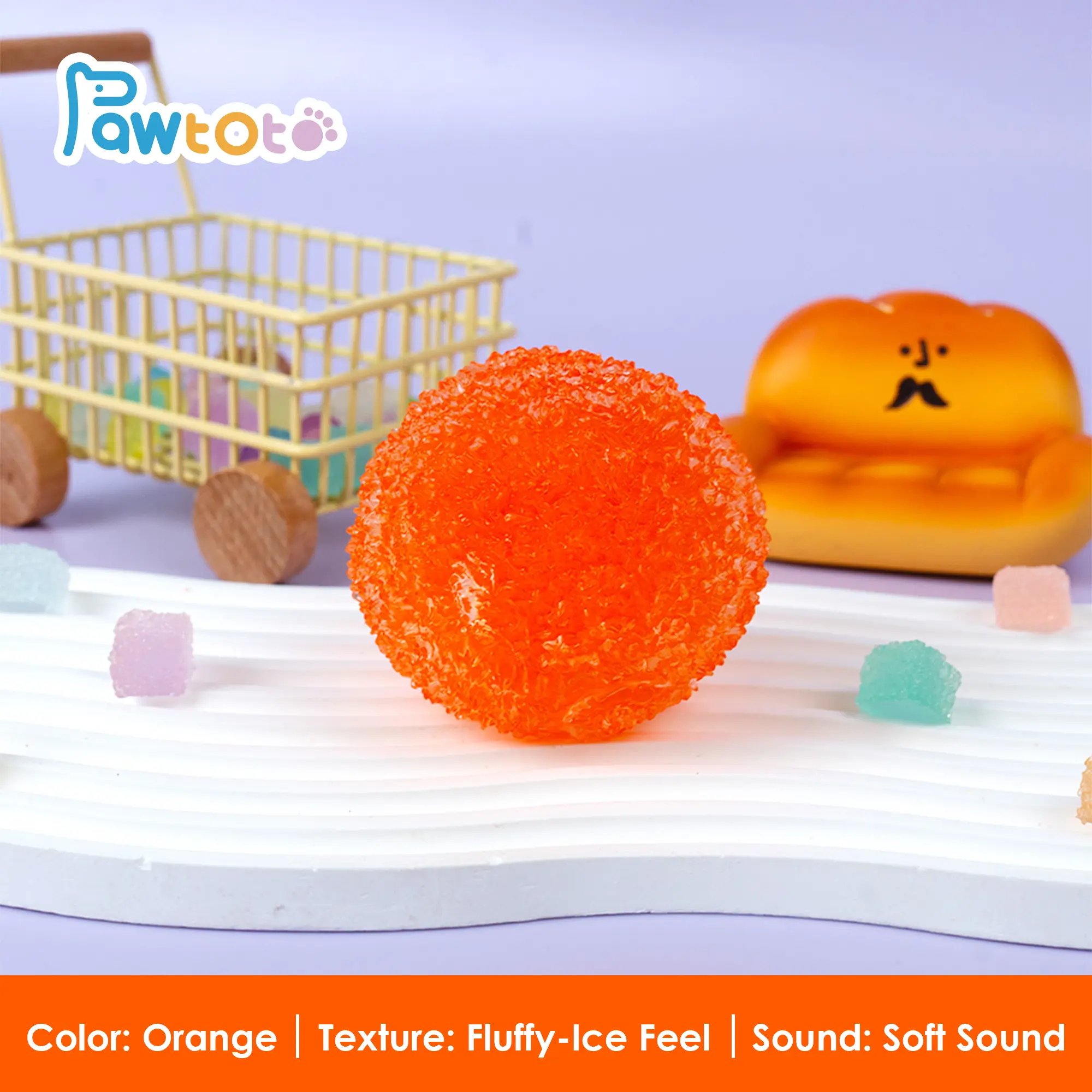 Orange (Fluffy-Ice Feel, Soft Sound)