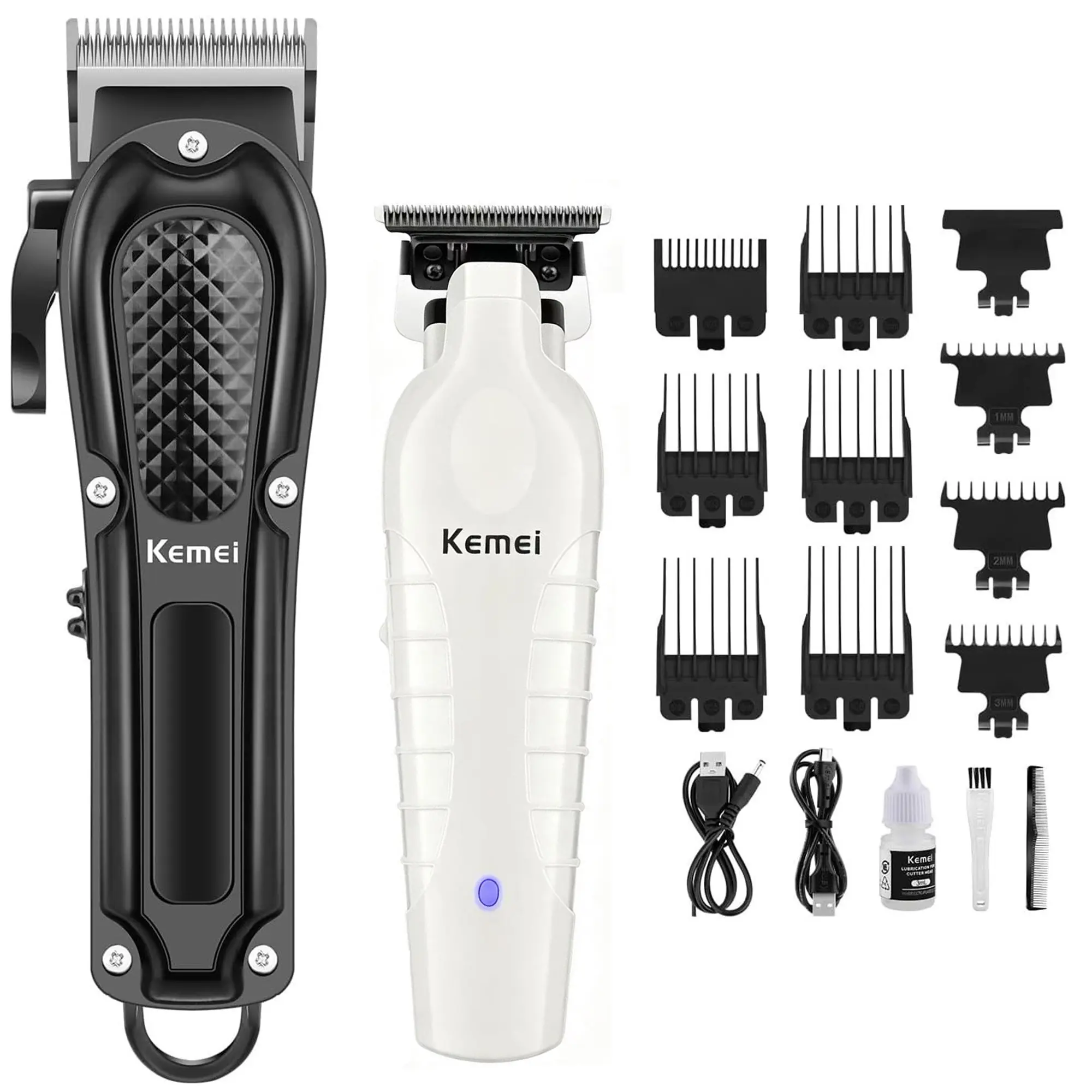 Kemei Professional Men's Hair Trimmer Set - Model 1071, Model 2299