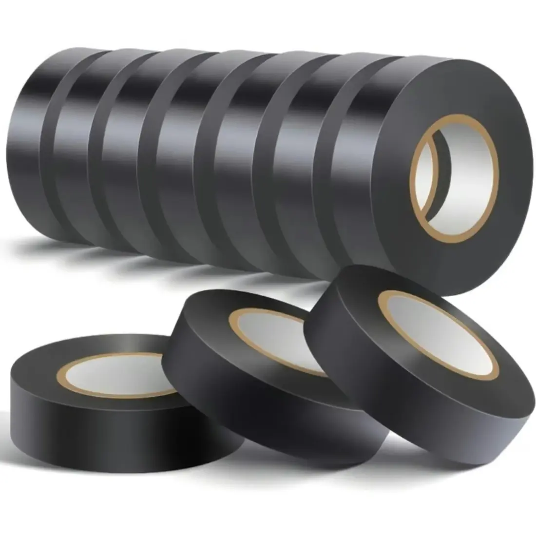 5/10pcs Volumes PVC Electrical Insulation Tape for Wiring and Home Use, Strong Adhesive, Heat Resistant, Waterproof, Multi-functional Tape, High Temperature Resistant, Industrial Adhesive Tape, Heavy Duty Tape