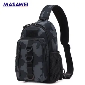 Men's outdoor camouflage chest bag crossbody shoulder bag large capacity military tactical backpack organizer