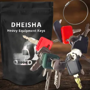 15PCS Multi Types Heavy Equipment Key Set Construction Master Equipment Set Mahindra 3200 CH510 Linde 702 802 JCB 14607 CAT 5P8500 Takeuchi 201 Kubota 373 S8077 JD COM Volvo Laser Terex WA05