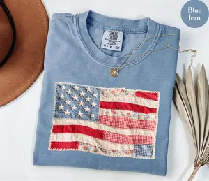 Comfort Colors Retro American Flag Shirt,  USA Tee, 4th of July Shirt, Patriotic Graphic Shirt, Fourth of July Shirt