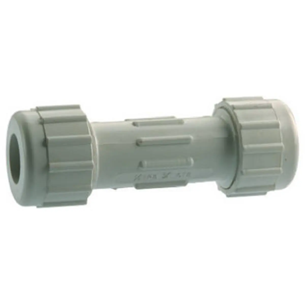 212 MAIN 1.5 In. PVC Compression Coupling with Rubber Gasket & Nuts, 150 PSI at 73 Degree Fahrenheit, Cold Water Compatible Water Pipe Boating Accessory