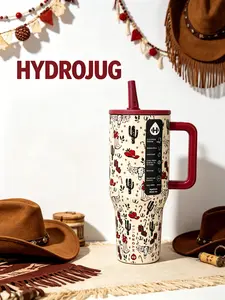 Hydrojug rodeo 40oz Leak Proof Stainless Steel Tumbler, Reusable Sports Bottle, Large Capacity Portable Drinkware, Fashion Water Jug fathersdaygift