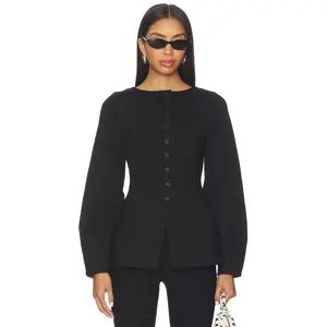 ALIGNE Bonnie Ponte Waisted Blazer in Black