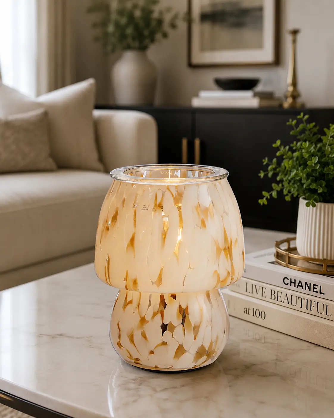 Art Glass Lamp Wax Melt and Candle Warmer