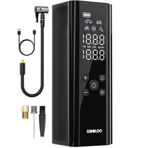 GOOLOO GT150 Portable air compressor-150PSI High-Pressure,Led Screen, Car accessories for Vehicle,Motorcycles,Bicycles,Balls,Tire Inflator, Springtok