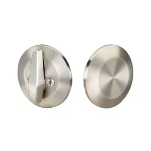 Yale Edge YE Series 1-Sided Deadbolt Lock - Model YR860EDB619, Turn-by-Blank Plate, Adjustable Backset, US15 (619) Satin Nickel Finish for Motorcycle Security