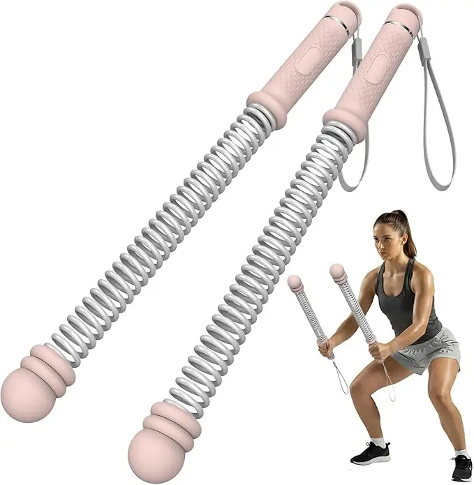 Cordless Battle Rope Trainer with Comfortable Handles, Compact Weighted Home Gym Equipment for Resistance Training and Toned Arms, Fitness Equipment, Secure Hold, Cardio Work, Arm Strength, Compact Cordless Design, Workout Equipment, Arm Toning