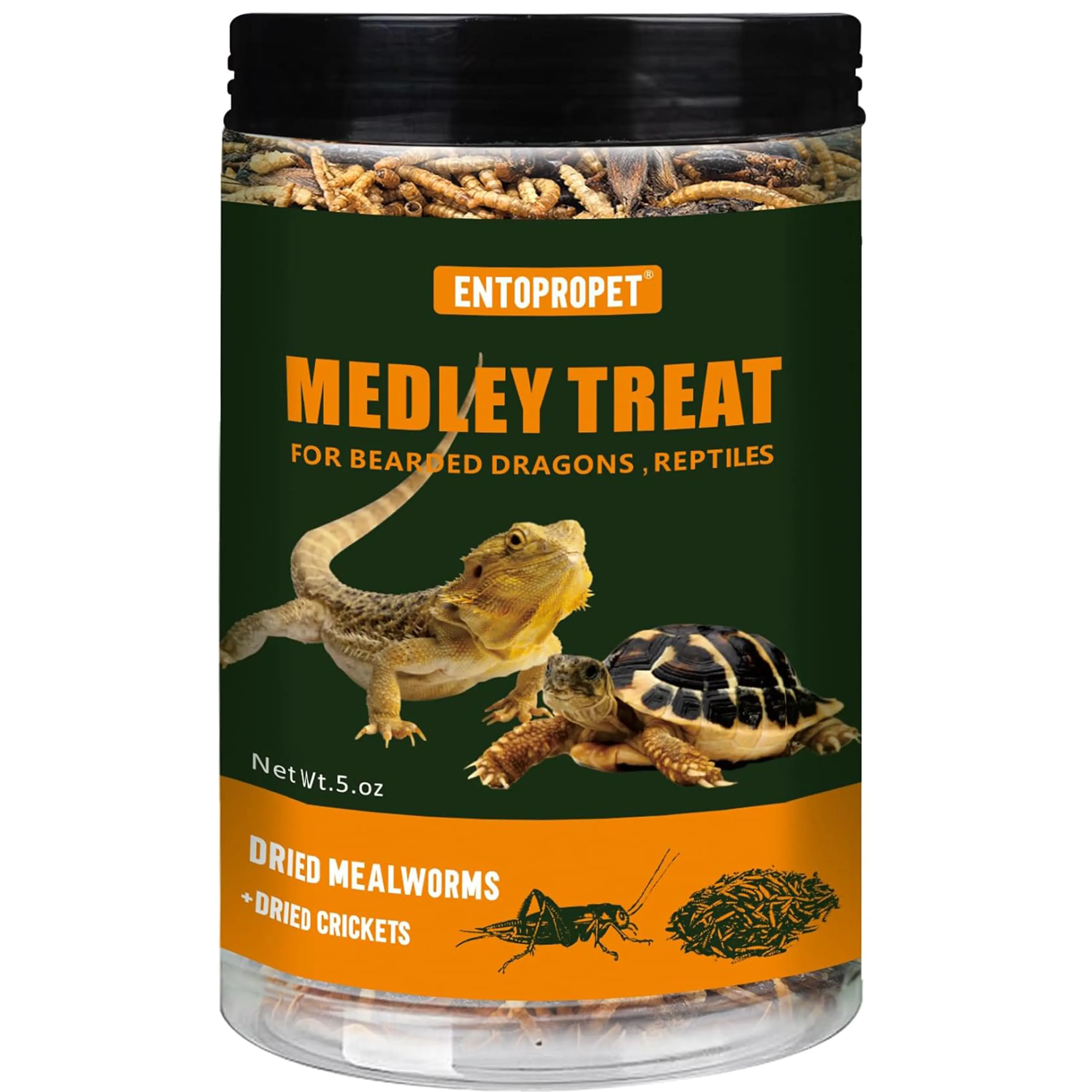 5 Ounce Dried Mealworms and Crickets - Higher in Calcium , Food