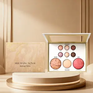 Makeup Palette, Highly Pigmented Palette, Eyeshadow Contour Blush Highlighter, Multi-Use, Trendy Colors, High Pigmentation, Perfect Gift Idea