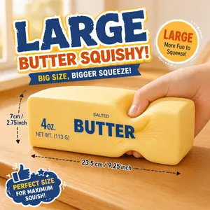 Big Butter Squishy 2026 New 5.51x1.57inch Slow Rising Relaxation Tool, Premium Stress Relief Ball for Anxiety Relief, Party Favors & Office Daily Use