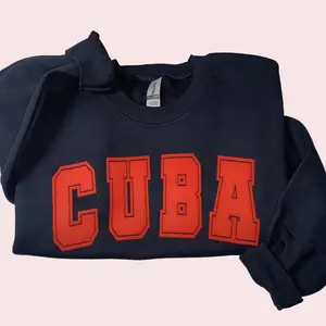 Cuba Sweatshirt/ Cuban crewneck/ Cubano sweater/ 3d puff design