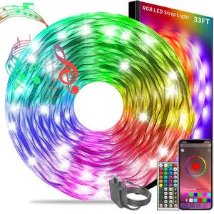 5M/15M Smart RGB LED Strip Lights, App & 24-Key IR Remote Control, 16M Colors, Music Sync, Timer, Color Memory, Strong Adhesive for Bedroom, Gaming Room, Party Decoration, Christmas Gift fairy aesthetic usb