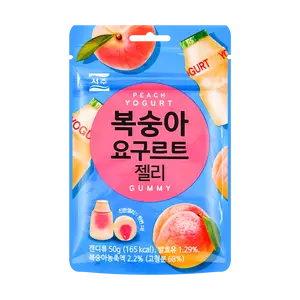 SEOJU Korean Peach Yogurt Gummy Candy - 50g, Soft Chewy Fruit Jelly with Probiotics, Emart Convenience Store