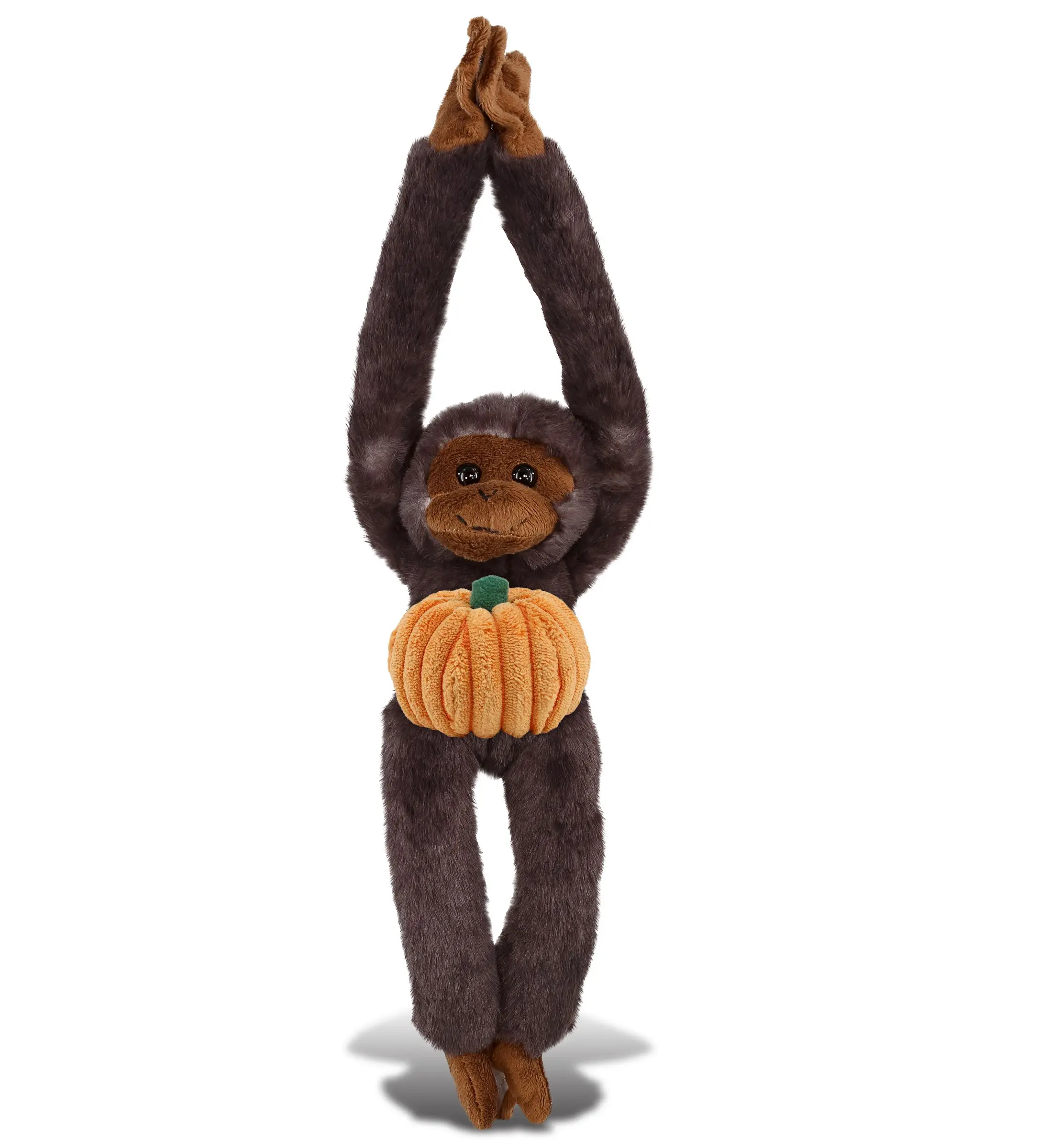 PLUSH PUMPKIN - SUPER SOFT PLUSH - LONG ARM HANGING BLACK CAPUCHIN MONKEY
