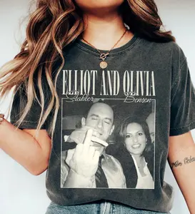 Retro Elliot Stabler And Olivia Benson Shirt, Elliot And Olivia Shirt, Law And Order Svu Tee, 90s Graphic Tee, Gift For Fan, Trendy Shirt, Unisex T-Shirt, Gifts For Women, Short Sleeve Tee Shirt, Gifts For Birthday