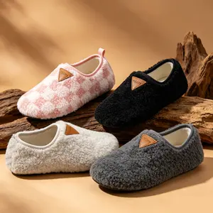 Slippers Women and Men Slippers, Comfort Memory Foam Fuzzy Curly, Fur Fleece Lining Lightweight Breathable Winter House Home