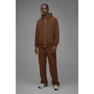 410 Oversized Zip Hoodie - Chestnut
