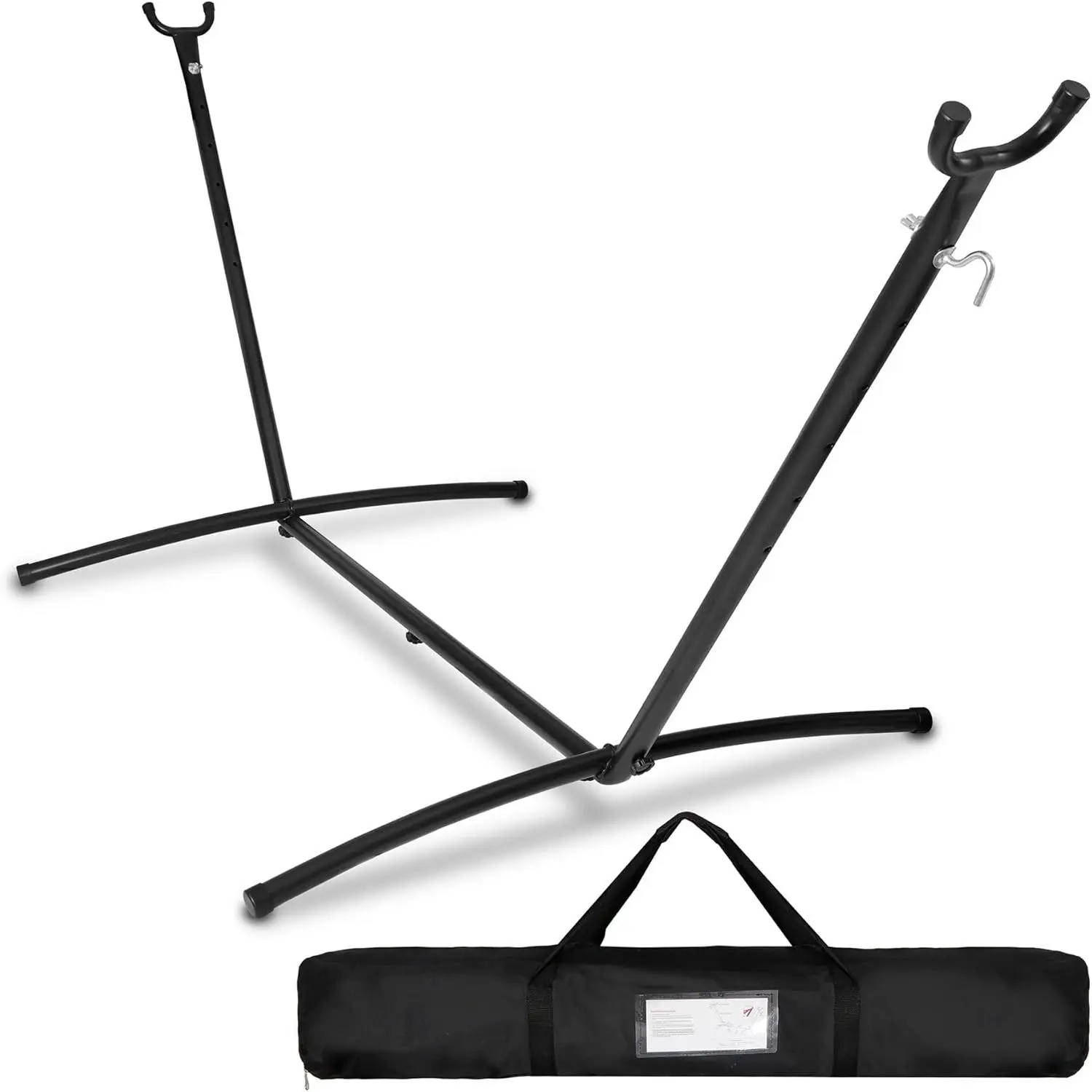 Heavy Duty Steel Hammock Stand for 2 Person, Weather Resistant 9ft Frame with 620 lbs Capacity, Portable & Adjustable for Indoor/Outdoor Use with Carrying Case