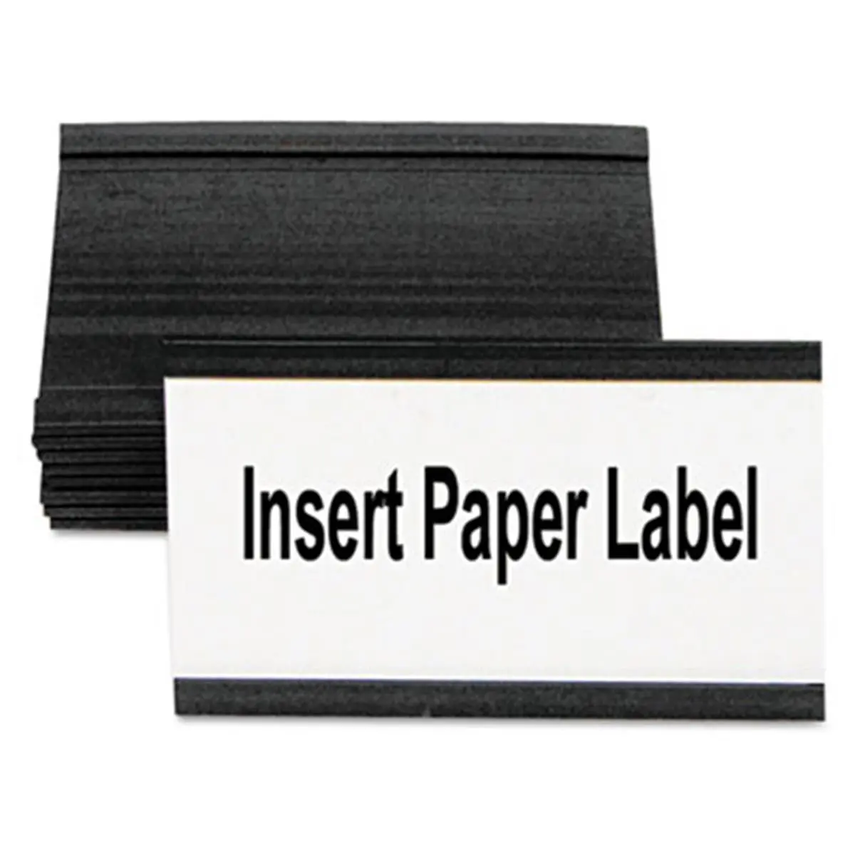 Bi-Silque Magnetic Card Holders, 10-Pack, Black, 3 in.w x 1.75 in.h - Office Desk Supplies for Card Storage, Desk Organizing, Planner-Compatible, Easy-to-Use