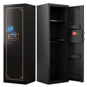 KAER 10-15 Biometric Gun Safe for Rifles and Pistols Fingerprint Rifle Safes for Home Large Gun Cabinet for Rifle with Optics or Shotguns Clearance Gun Safe Long Gun Locker with Removable Shelf
