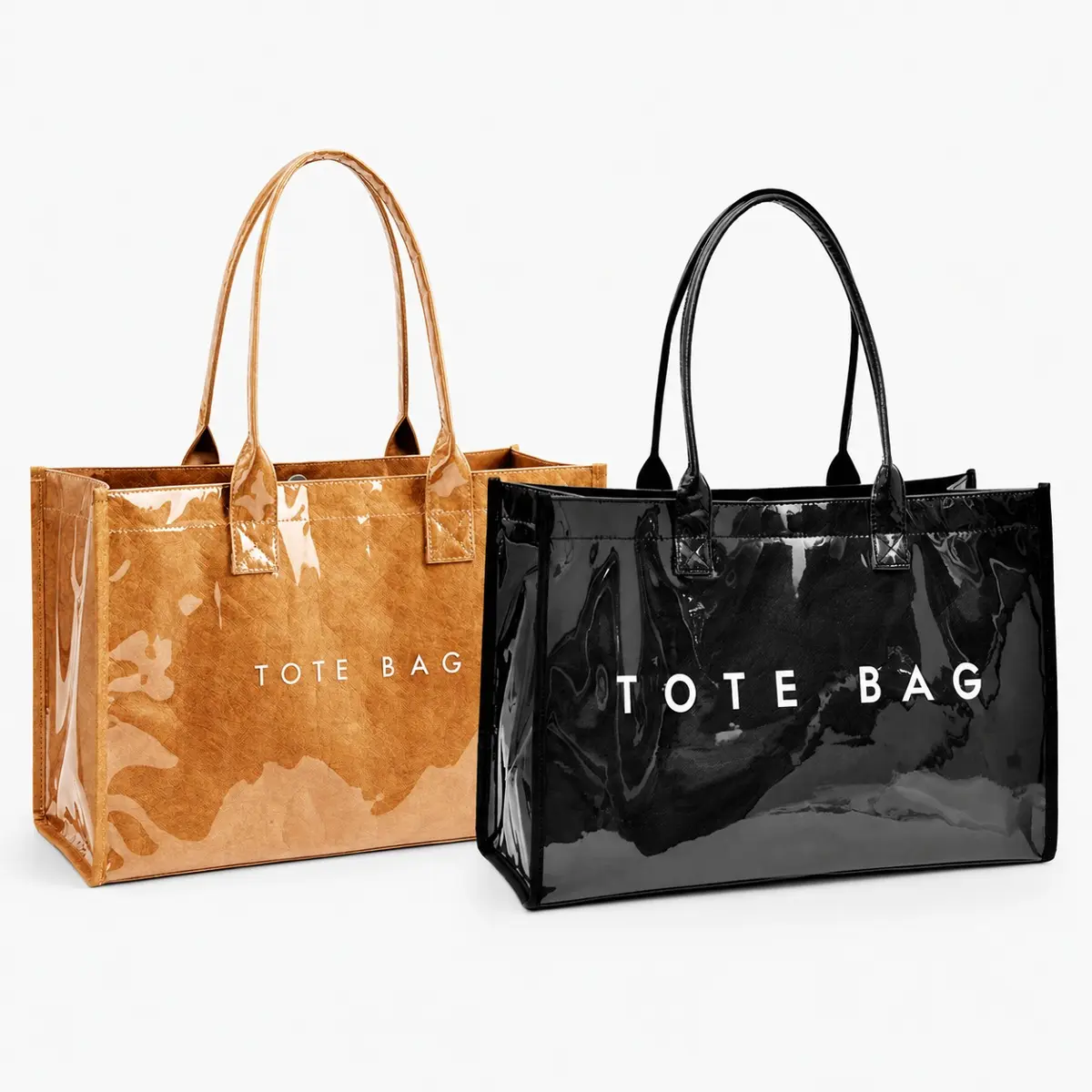 Work bags For Women, Large Capacity PVC Crossbody Bag Casual Shopping Handbag for Commuting Shoulder Bag Daily Use, Handle