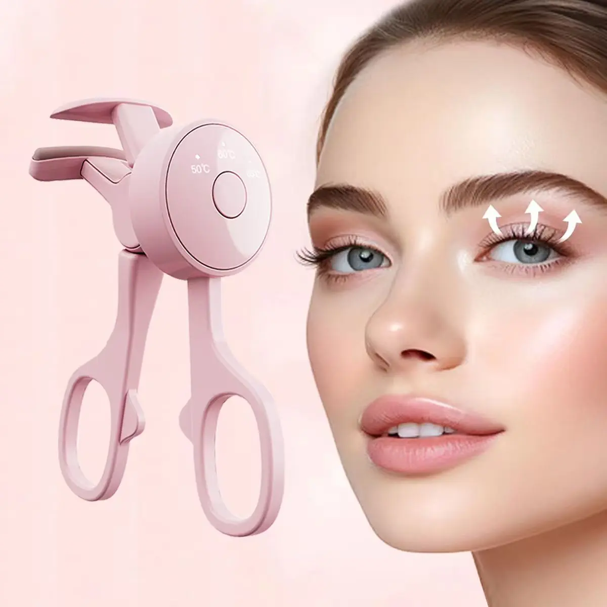 Heated Eyelash Curlers - Eye Lash Curler Heat - Mini Electric Eyelash Curler with LED Display 3 Temp Settings USB Rechargeable Natural Curling 24H Long Lasting for Women Makeup Tools Gifts