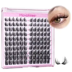 Natural Lash Clusters Spiky Eyelash Extensions Wispy Individual Lashes Manga Eyelash Individuals 120 Pcs CC Curl Cluster Eyelash Extensions 10-16MM Mixed DIY Lash Extensions by Mavphnee